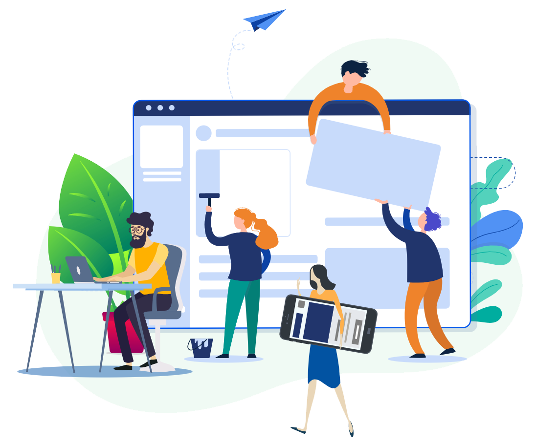 website redesigning company banner